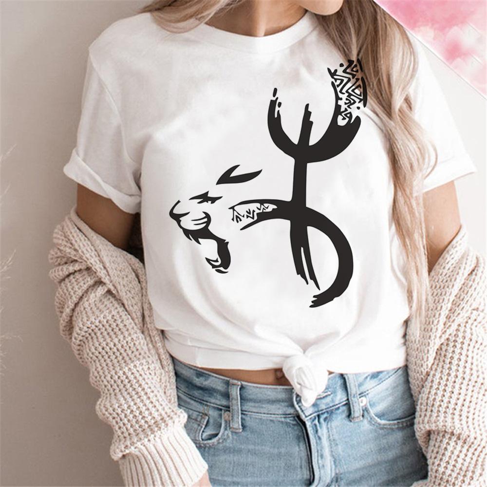 Amazigh T-shirts Women Graphic Streetwear Summer Tee Female Harajuku Japanese Anime Clothing