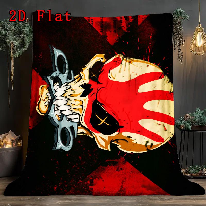 Coperta di Flanella con Fantasia Piatta 2D Colorata Five Finger Death Alta Qualità Calore e Comfort per Tutte le Stagioni Perfetta per Regali di Natale.