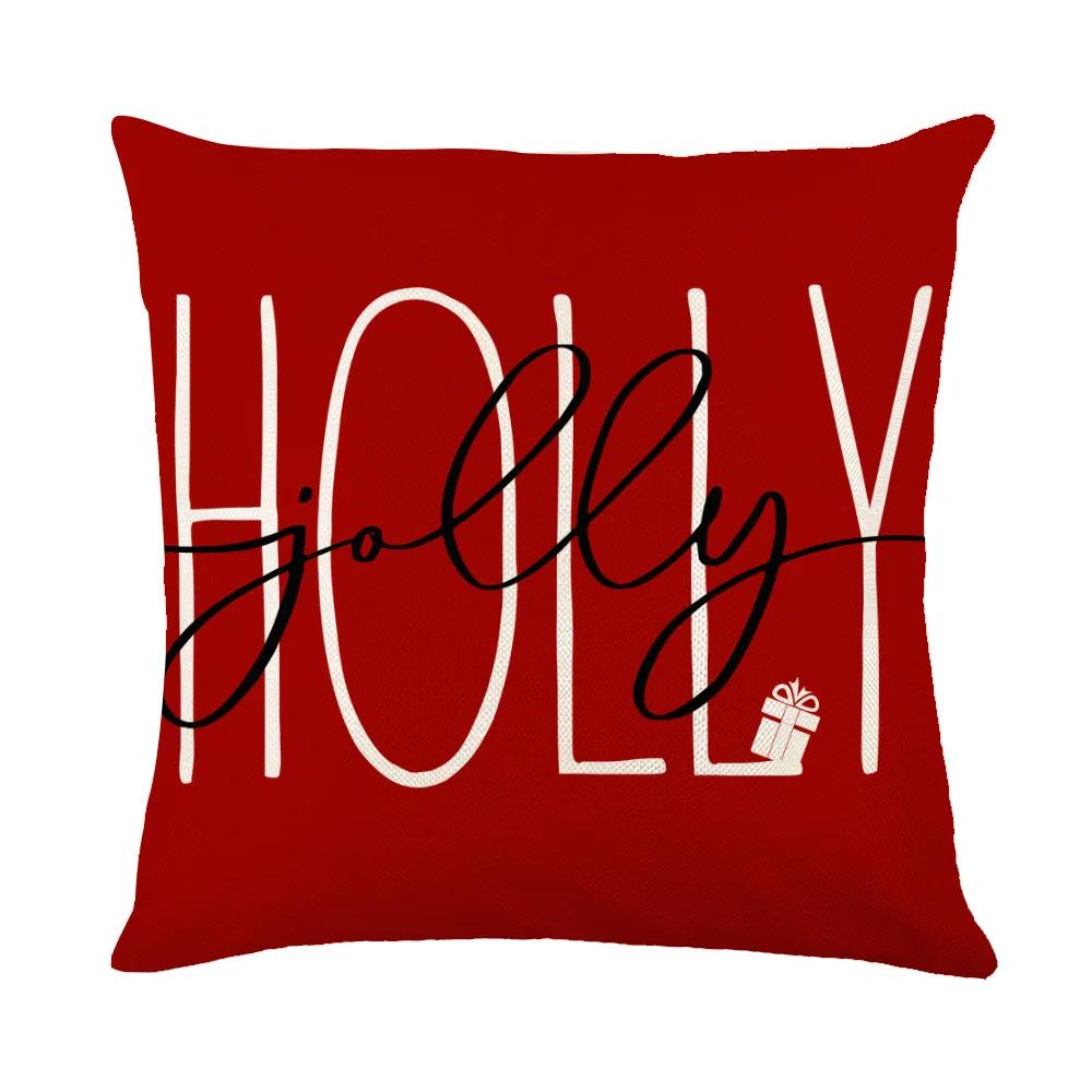 Poszewka na poduszkę świąteczna, poszewka na poduszkę z jeleniem w stylu farmhouse, zimowa dekoracja świąteczna, poszewka na poduszkę, dekoracja wnętrza