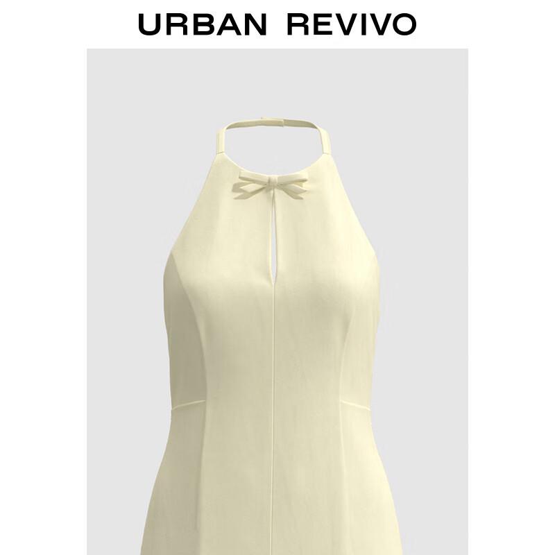 UR 2025 Spring Halter Neck Bow Sleeveless Dress