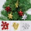 12Pcs Xmas Ball Xmas Tree Hanging Ornament Plastic Six Pointed Star Ball  Party Decor