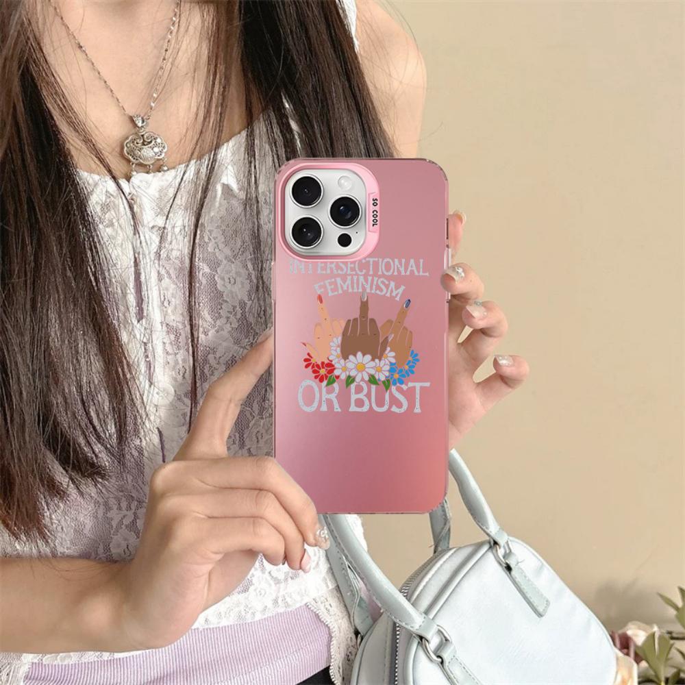 Feminist Feminism Aesthetics Girl Power Phone Case For iPhone16 15 14 13 12 11 Pro Max X XR 8 7 Plus Matte Shockproof Back Cover