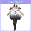 S-xxxl Stylish Women's Zombie Bride Costume With Luxurious Fabric For Halloween Fun