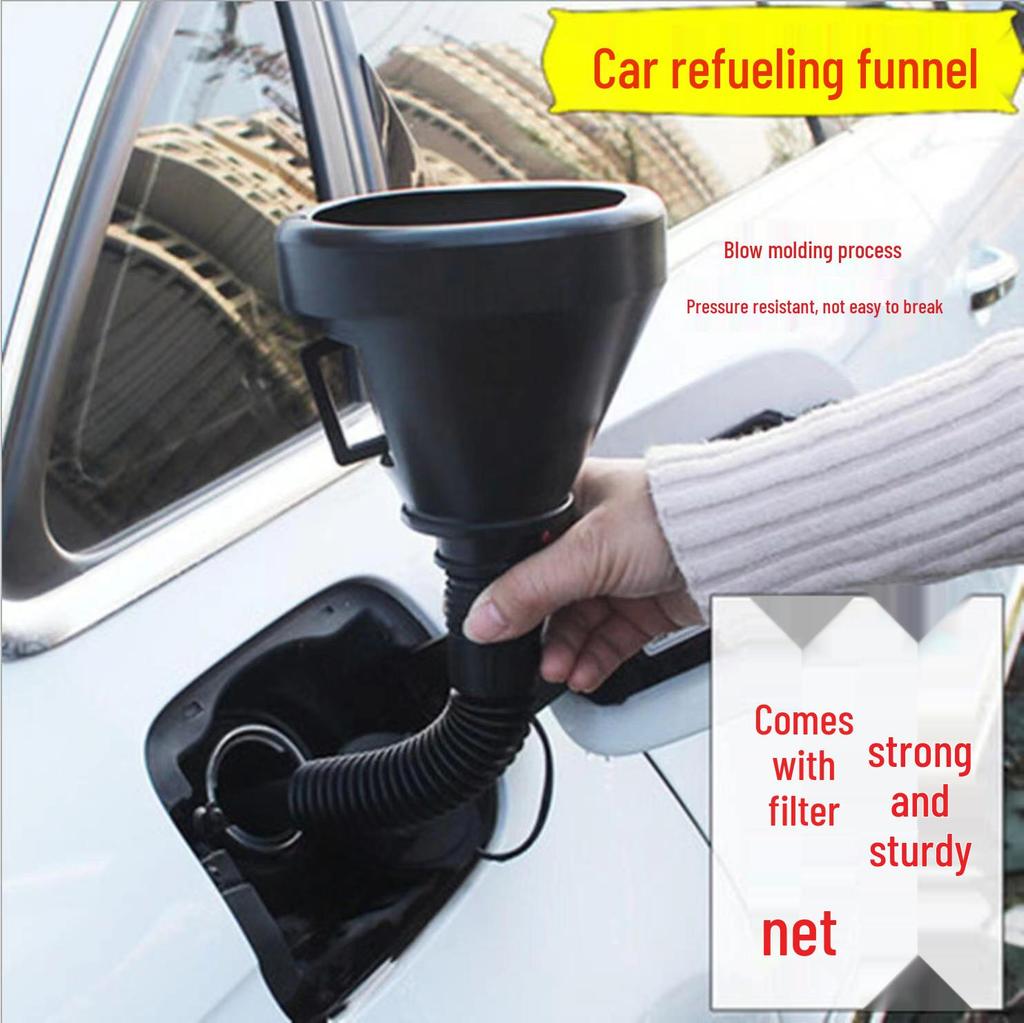 PE Colored Motorcycle Fuel Funnel with Filter - No Odor, Essential for Self-Driving Tours