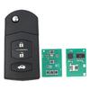 Leo For Mazda 2 3 5 6 8 CX-7 CX-9 MX-5 BGBX1T478SKE125-01 SKE126-01 CC43-67-5RYC Fob  Flip Remote Car Key 315/433Mhz 4D63 Chip