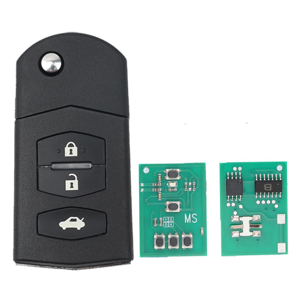 Leo For Mazda 2 3 5 6 8 CX-7 CX-9 MX-5 BGBX1T478SKE125-01 SKE126-01 CC43-67-5RYC Fob  Flip Remote Car Key 315/433Mhz 4D63 Chip