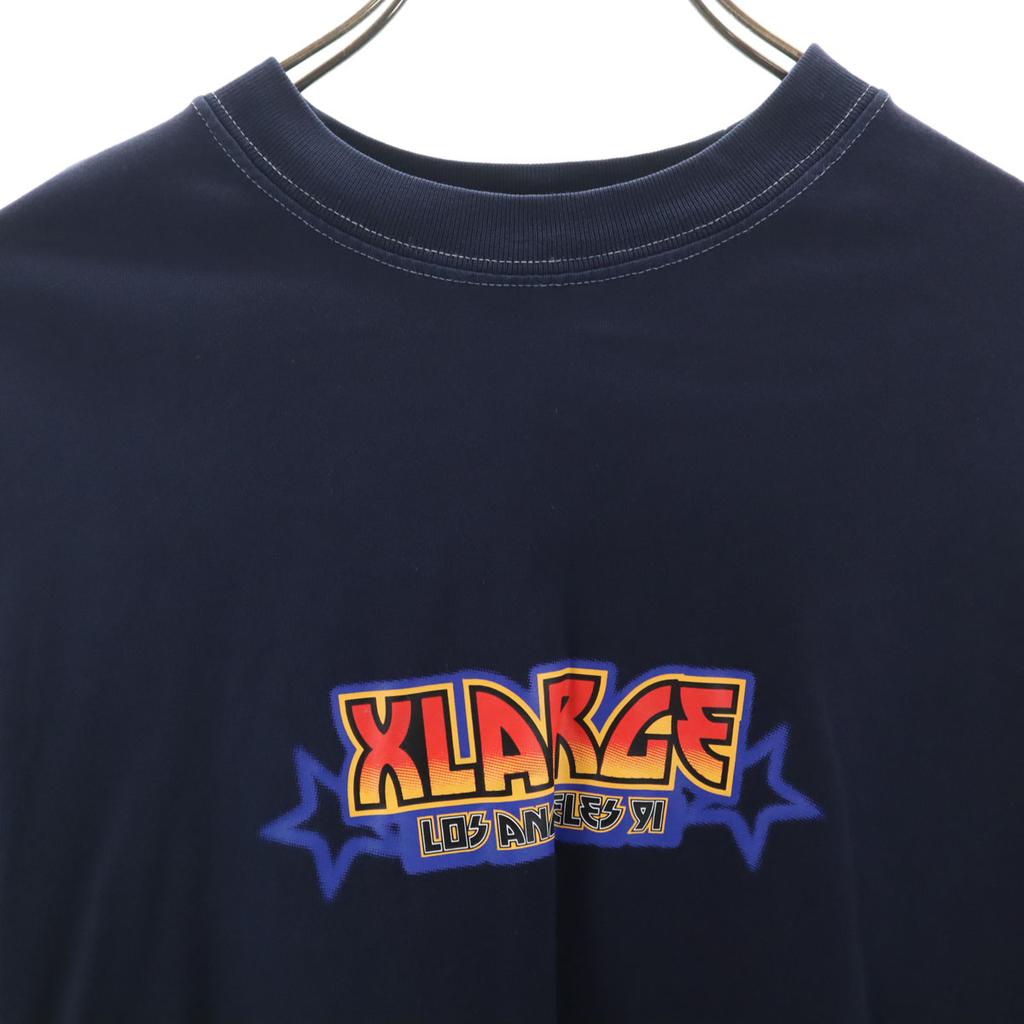 Xlarge Back Print Long Sleeve T-shirt M Navy Ron T Men's Used