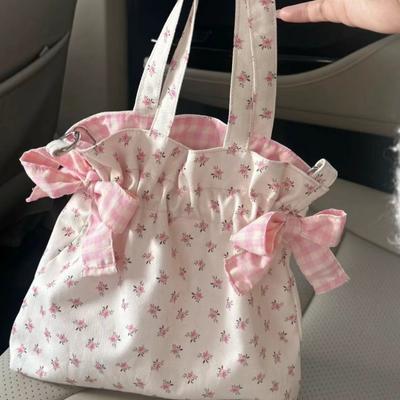 Fashion Floral Underarm Handbags Casual Simple Carry Bags Large Capacity Sweet Crossbody Bags Women