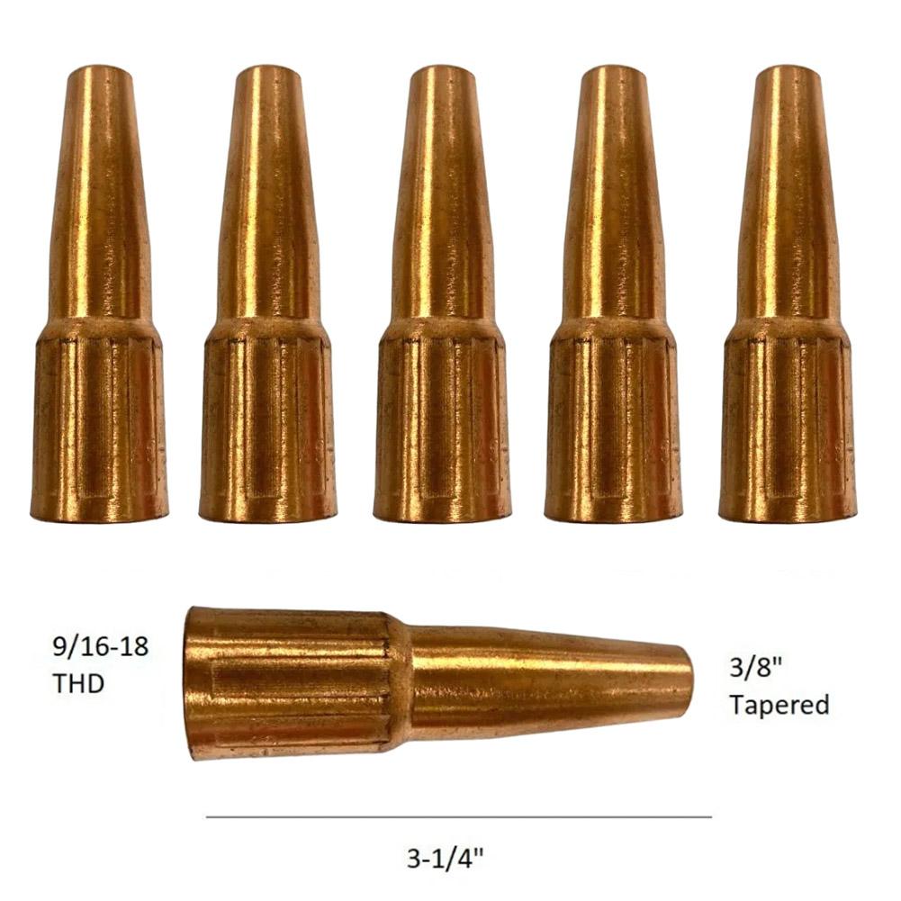 5PCS Welding Nozzle Fits Style #2-4 Model MIG Welding Torch For Lincoln For Magnum 200-400 Series MIG Welding Gas Accessories