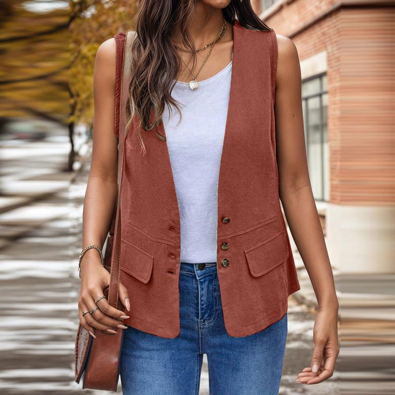 

ZANZEA Women Casual V-Neck Loose Sleeveless Cardigan Vest 5XL розовый