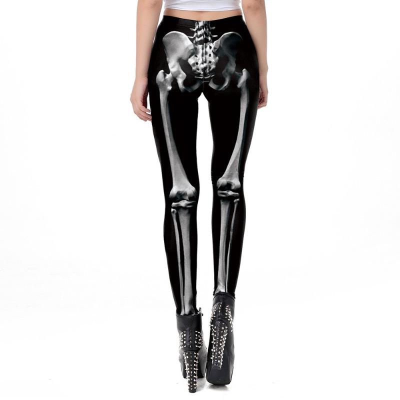 Halloween Women's Street New Leggings Skeleton Digital Printing Women's Sports Leggings