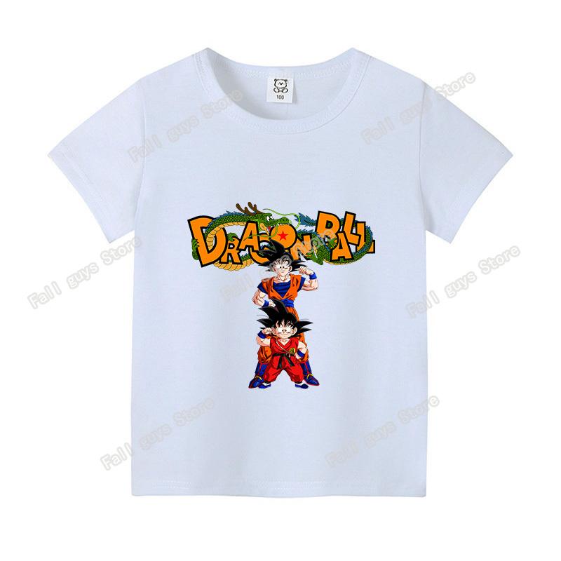 Dragon BallZ T-shirt for Children New Round Collar Clothing Kids Anime Short Sleeve Cute Cartoon Clothes Fashion Sunmer Top Gift