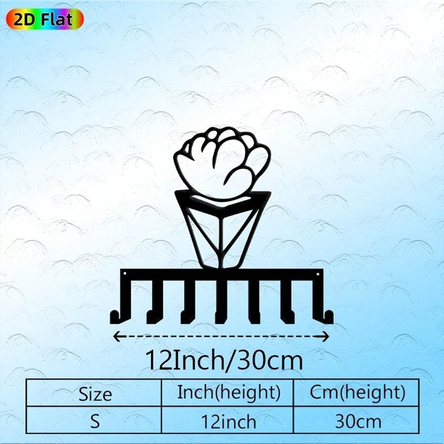 

Modern Ice Cream Cone Key Holder Wall Mounted with 7 Hooks, Space Saving Entryway Organizer for Kitchen Decor Housewarming Gift