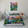 Paysage Nature Tropical Décoration de Maison Ensemble de Literie avec 1 Housse de Couette 2 Taies d'Oreiller Simple Double King Queen, Cadeau