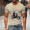 Camiseta Gráfica de Motocicleta de Montanha e Bússola Camisa Divertida de Viagem para Homens Moda Harajuku Camiseta Solta Marca Masculina Camisetas de Motocicleta