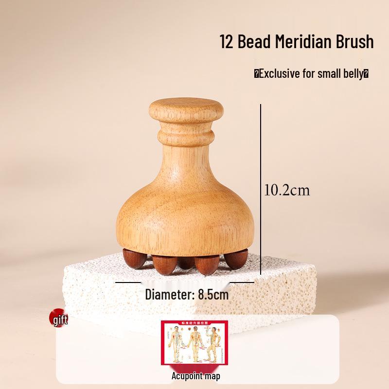 

Universal Oak Meridian Abdominal Massage Brush with Tendon Brush