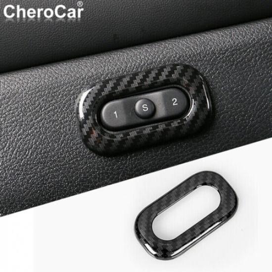 Carbon Fiber Seat Adjust Switch Button Cover Trim for Jeep Grand Cherokee 11-20