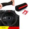 Car Suede Steering Wheel Cover Protector Anti-Slip For 37-38cm Outside Diameter