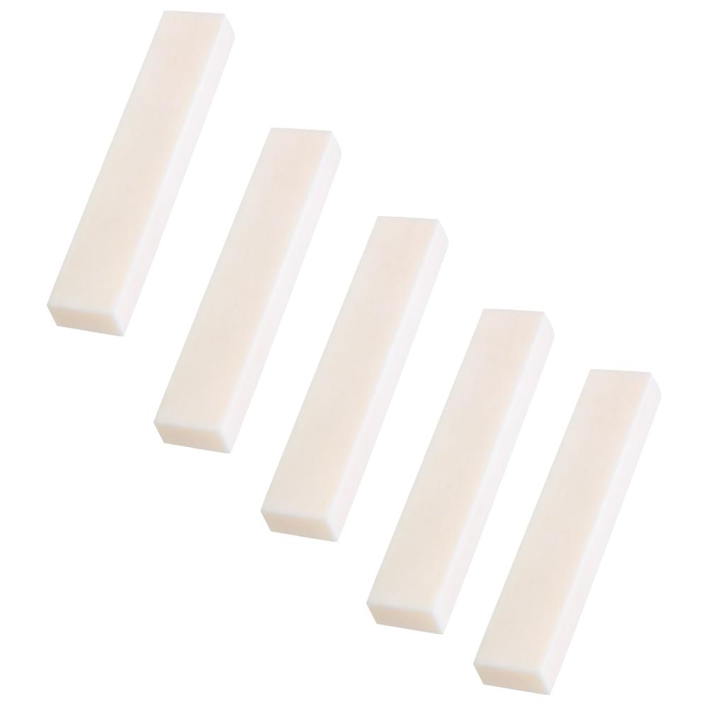 5Pcs DIY Blank Buffalo Bone Nut String Pillow for Classical Electric Acoustic Guitar 52x6x10mm