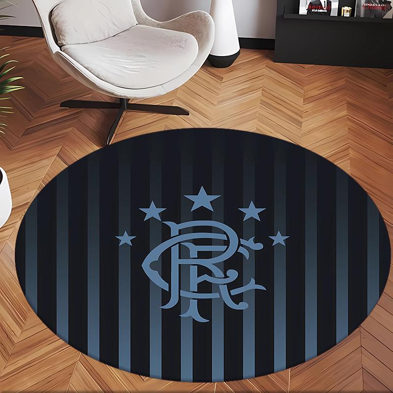 Rangers Fc (33) Round Office Rug Decorative Floor Rug for Office Bedroom Living Room and Home Space
