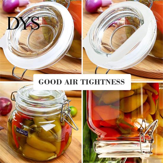 Mason Jar Silicone Ring 10 Pcs/Set Seals Gaskets Easy to Replace Food Grade Environmentally Friendly Portable Sealing Rings Leak Proof O Shape No Odor