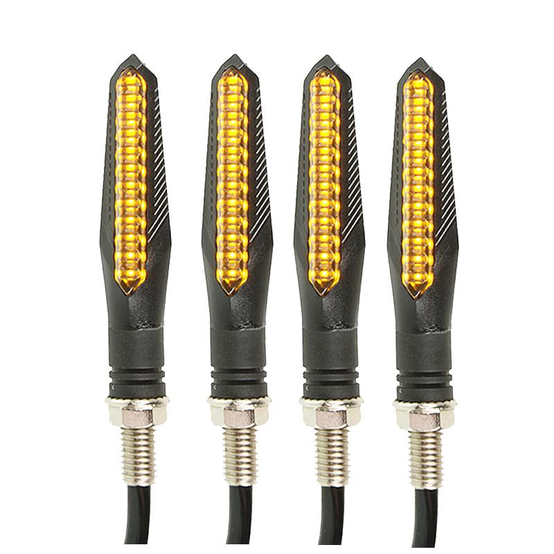 2pcs 12 LED Flowing Motorcycle Turn Signal Light Bendable Flashing Motorbike Indicator Blinker Moto Tail Signal Lamp For Harley
