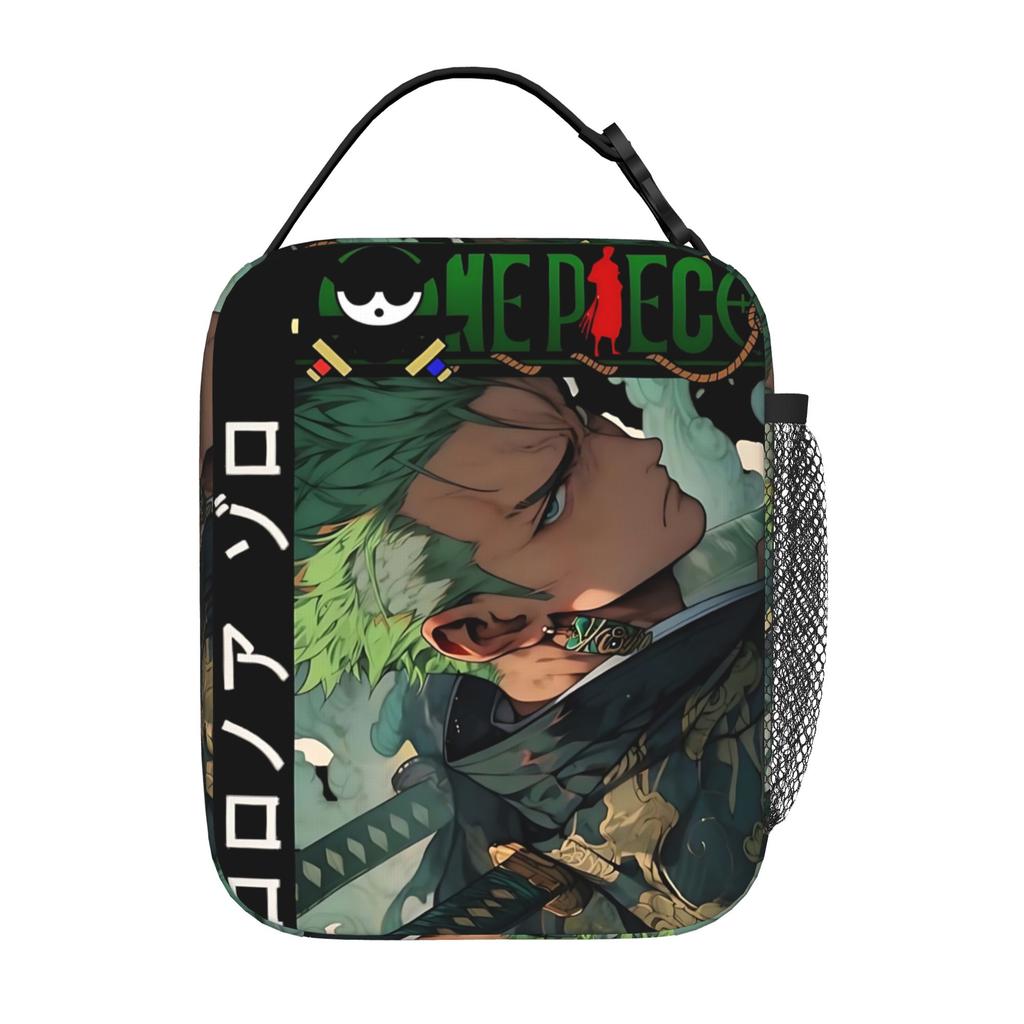 One Piece Anime Zoro Insulated Lunch Bag Insulation Bento Pack Rice Bag Bolsa Student Bento Lunch Handbag Insulation