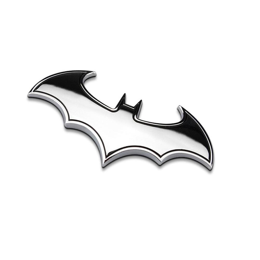 3D Metal Bat Auto Car Logo Cartoon Sticker Metal Badge Emblem Tail Decal Motorcycle Car Decoration Accessories Car Sticker