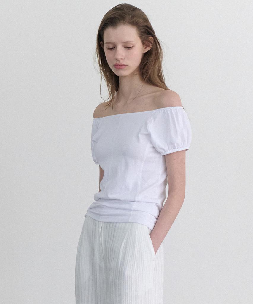 ANDNEEDS Lucy Cap Sleeve Tee (White)
