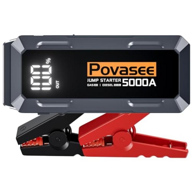 Car Battery Jump Starter 5000A Jump Box All Gas/10L Diesel Portable Car Jump Starter Battery Pack 12V Jumper Starter Portable 3
