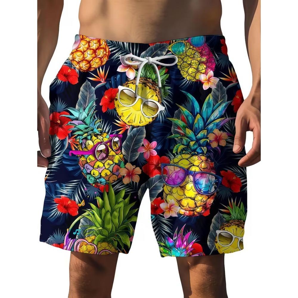 Leaf 3D Print Sport Quick-drying Breatha Men's Beach Shorts Outdoor Street Casual Fashion Beach Vacation Hawaiian Surfing Shorts