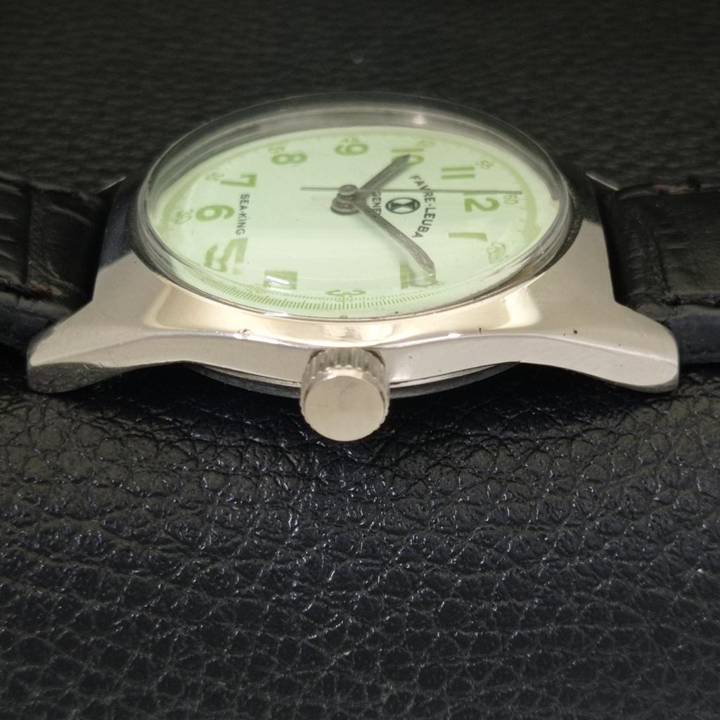 VINTAGE FAVRE LEUBA GENEVE SEA KING 253 HAND-WINDING SWISS MENS WATCH a702016-5 R208-a702016