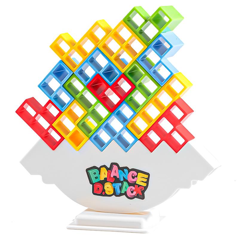 Children's Swinging Stacked High Balance Building Blocks Russian Building Block Blocks Jenga Desktop Toy