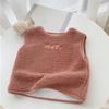 Autumn Winter Outer Wear Boys Girls Children's Velvet Vest Baby Fashionable Waistcoat Kid's Simple