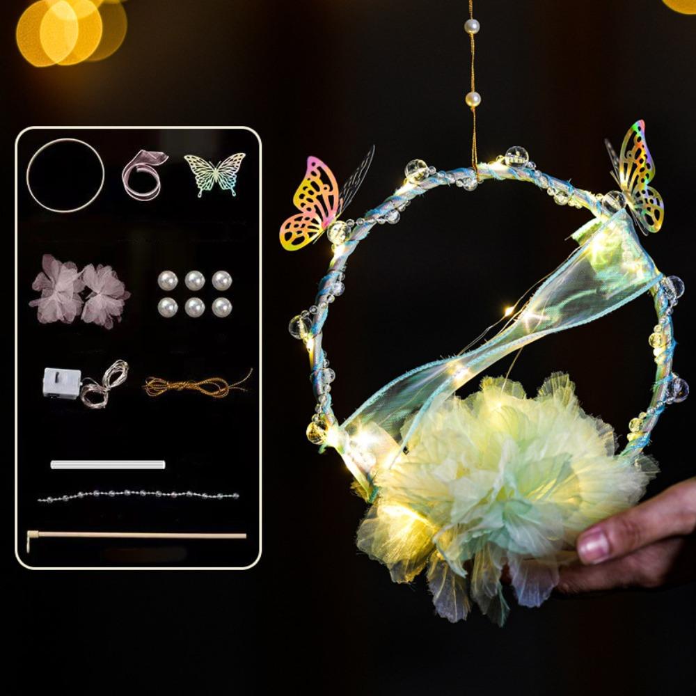 Handmade Mid-Autumn Festival Lantern DIY DIY Material Bag Light-Up Butterfly Lantern  Toy
