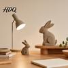 Rabbit Figurine With Stable Base 2Pcs Distressed Statue Vintage Bunny Figurines Easter