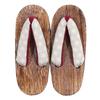 Geta in Burnt Paulownia Wood for Girls [KYOETSU] (Japanese Clogs) Dull, (5 Beige, measurement_18_point_0_centimeters)
