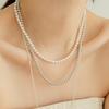 Lunne Silver 925 Two-Way White Gray Pearl Necklace #Lsn51