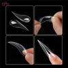 140Pcs/Box Short Curved Stiletto Nail Dual Form For Nail Extension Of 3D Cat'S Claw Sculptural Acrylic Nails Full Cover Molds