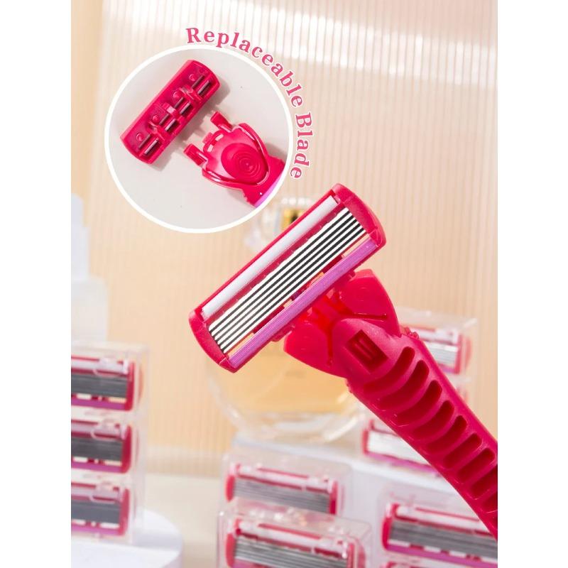 1 Handle + 18 Blades/ Men And Women Body Hair Bikini Safety Razor Blade Female Hair Removal Shaving Shaver Replacement Heads