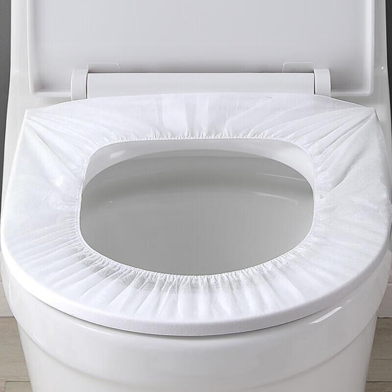 BWNK Disposable Toilet Seat Covers, Double-Layer Non-Woven Thickened Seat Protectors, Hotel Travel Toilet Seat Covers, Pack of 50