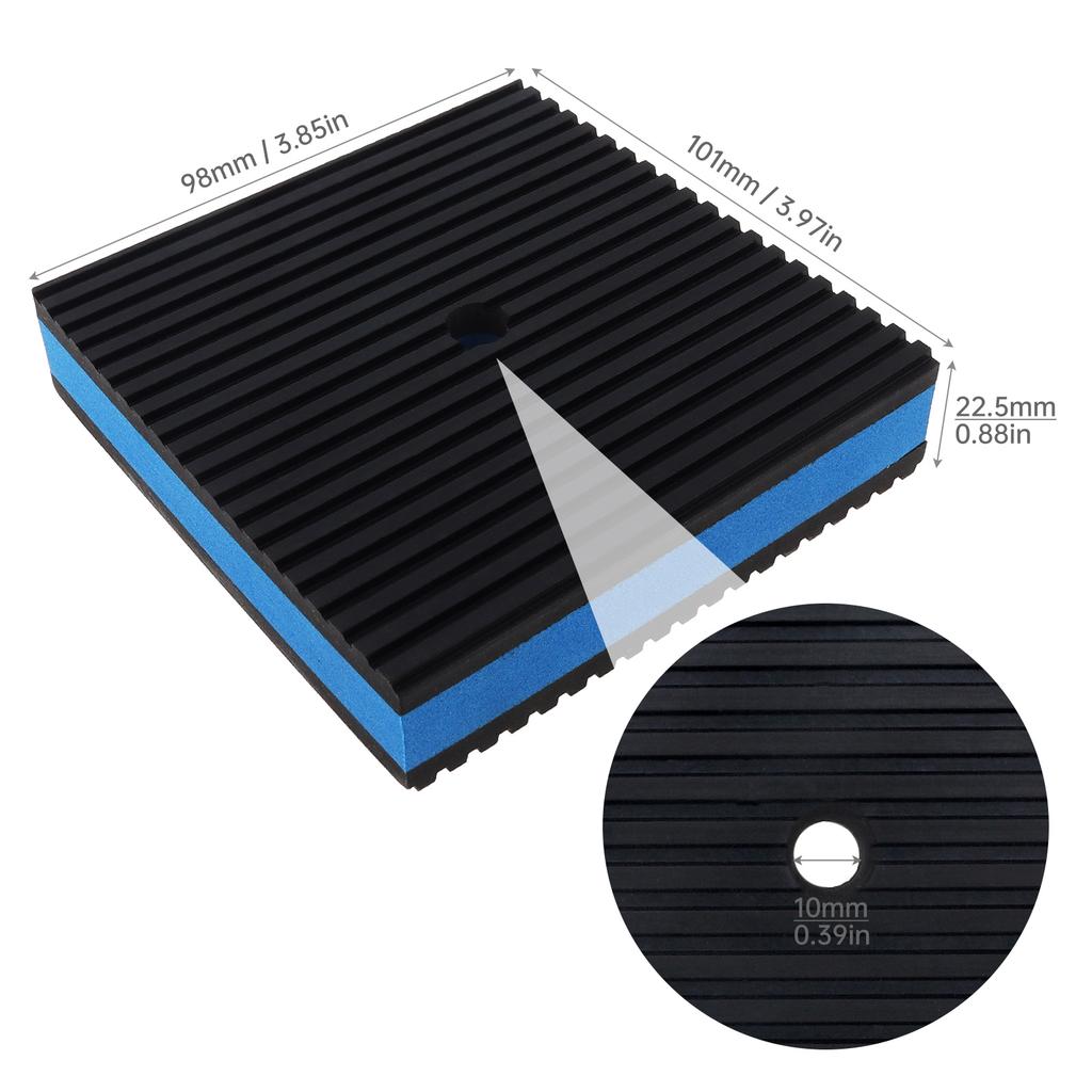 4pcs Anti-Vibration Pad Heavy Duty Isolation Pads Ribbed Rubber Pads for HVAC / Air Compressor / Washer and Dryer / Air Conditioner Units