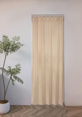 Cloth Shop Nunoya Partition Curtain Accordion Type Noren Energy Saving Plain Stylish Nordic Modern 100cm X Length 180cm 1cm Border [Width BE]