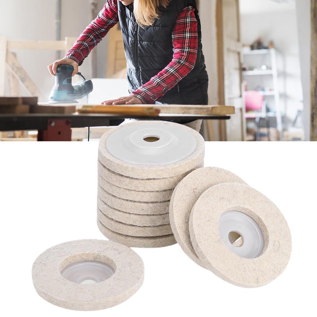 10pcs Angle Grinder Polishing Discs Wool Buffing Grinding Wheel Pads Kits for Metal JewelryCoarse