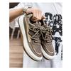Men's Platform Sneakers  Autumn New Breathable Mesh Non Slip Soft Sole Running Shoes Vintage Cross Tied Casual Flats