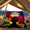 1pc Halloween Decorations Throw Blanket Polyester Fiber, Lightweight Flannel, Soft & Warm, All Season Use for Outdoor, Camping Digital Print