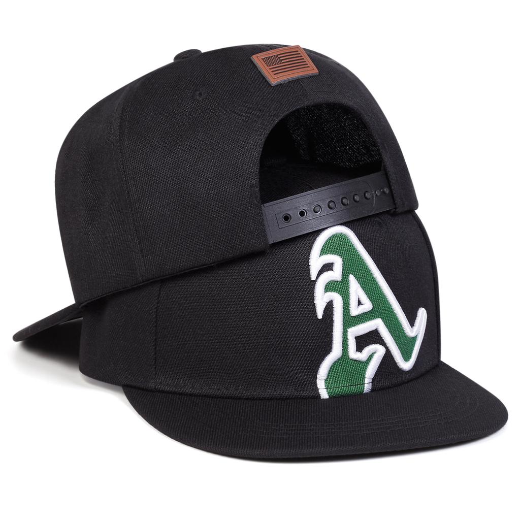 Unisex Letter A Embroidery Behind American Flag Adjustable Flat Top Baseball Hat Hip Hop Caps Spring Autumn Outdoor Sport Travel for Women Men