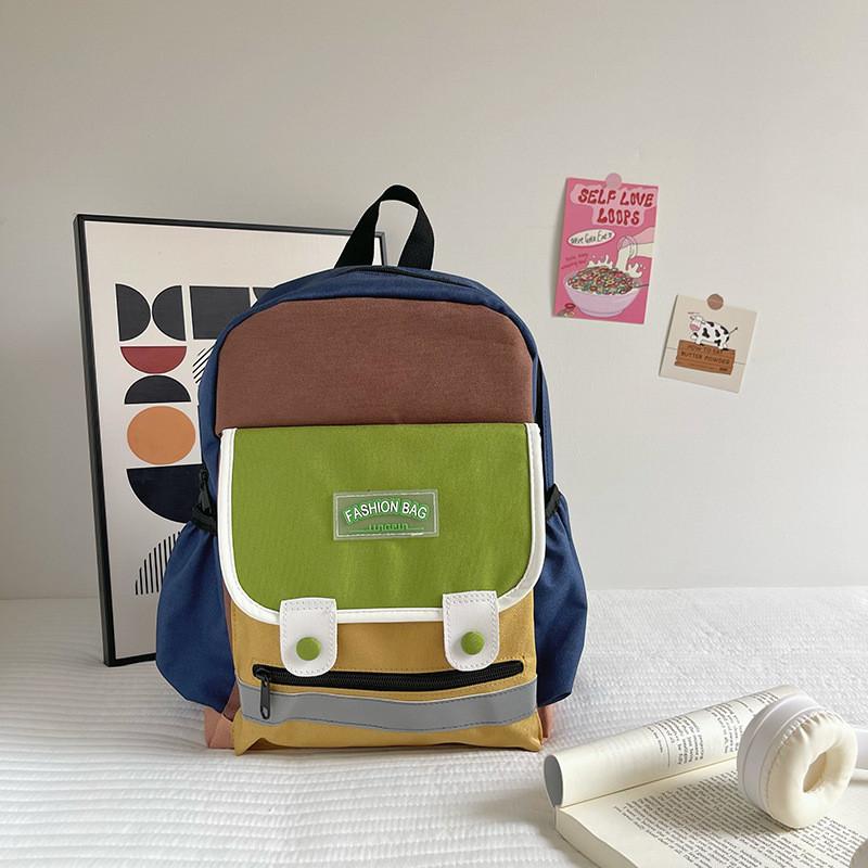 Adorable Korean Style Large Capacity Canvas Backpack For Kids Boys And Girls