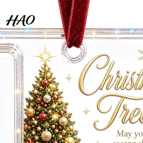 Decorative Hanging Cash Holder Christmas Gift Ornament, Acrylic Holiday Money for Cash, Funny Santa Customized Snowman Angel Elk Xmas Tree Decoration
