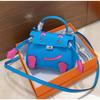 Smiley Bag 2025 New Cute Mini Messenger Bag First Layer Cowhide Shoulder Handbag Spoof Kelli Bag Woman